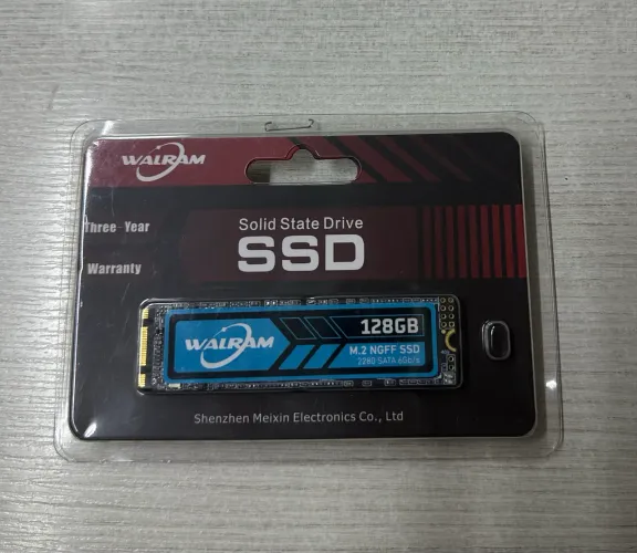 SSD M.2 Nvme 128GB WalRAM 2000MB/s Leitura 1800MB/s Escrita