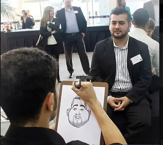 Caricaturas ao vivo em Santos e SP