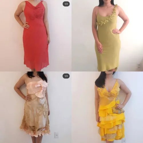 Lote de Vestidos de Festa - P/G