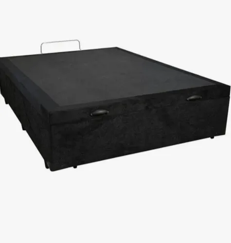 Cama box baú casal suede