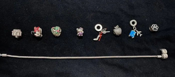 Pulseira Pandora de Prata 925( com +8 Berloques originais )