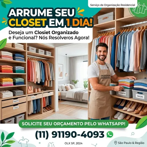 Organização de Closet em 1 Dia - Praticidade e Rotina Leve