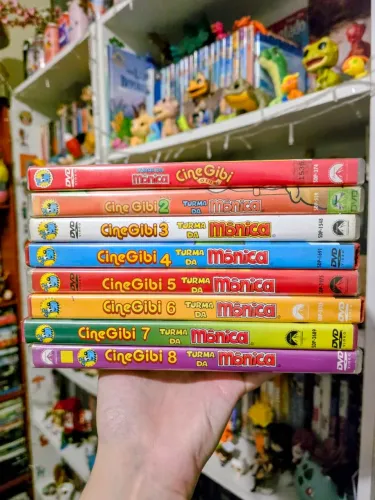Lote DVD Turma da Mônica CineGibi 1 ao 8 Originais