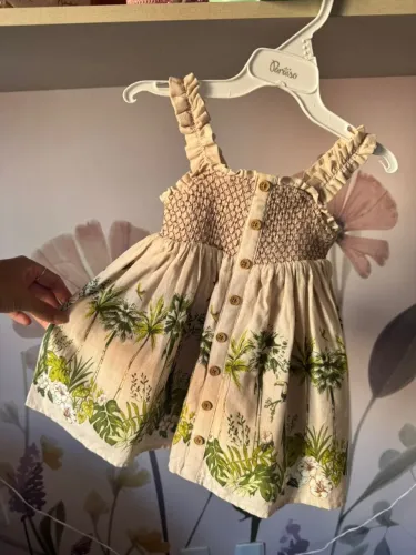VESTIDO FLORAL INFANTIL TAMANHO 1 ANO