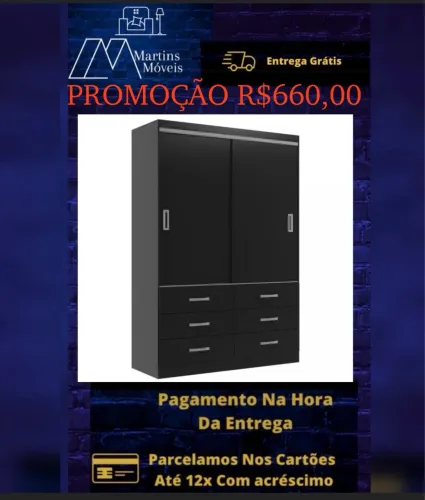 GRANDE PROMOÇÃO*GUARDA ROUPA EVIDÊNCIA ENTREGA GRÁTIS ACEITA CARTÃO