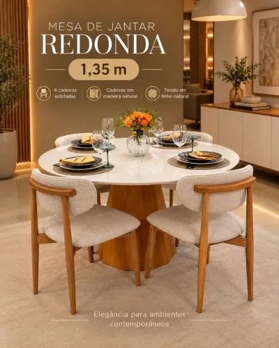 Mesa Jantar Redonda