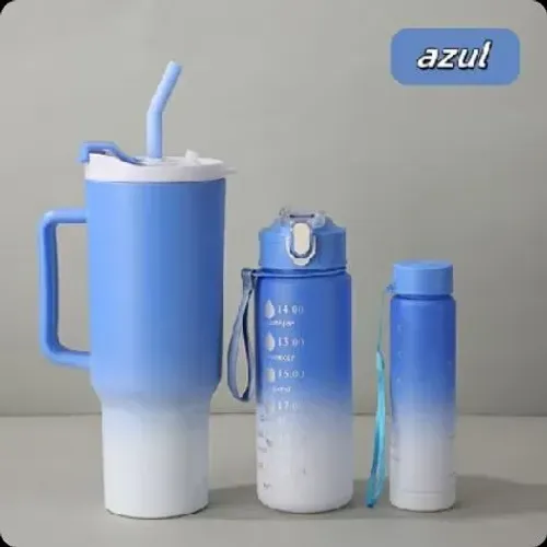 Kit 3 Garrafa Copo Água squeeze C