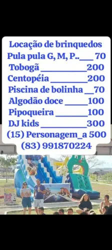 Aluguel de brinquedos Festa infantil 