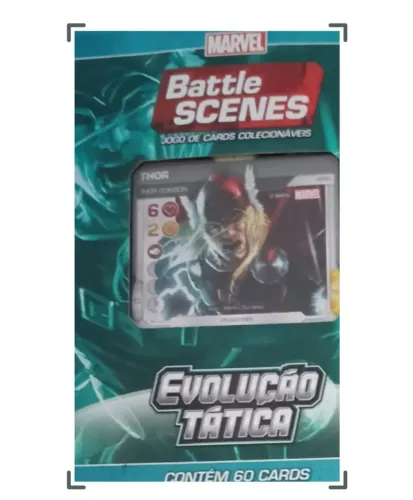 Deck Jogo de Cards Battle Scenes - Evolução Tática - THOR - Vigadores - MARVEL (Novo)