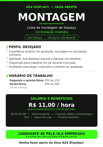 Montagem de Displays