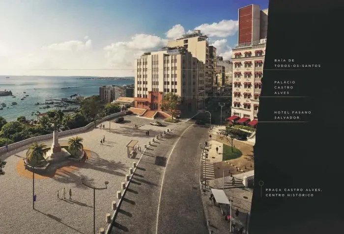 Palácio Castro Alves - Com vista para a Baía de Todos-os-Santos apartamentos amplos de 1 e