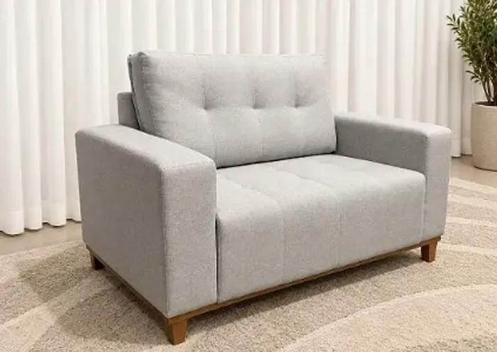 Promoção de lançamento + frete grátis! Sofá 2 Lugares Lady 005 1.40m D28 Soft - Linho Gelo