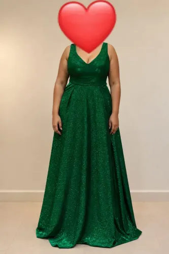 Vendo Vestido de Festa Verde Esmeralda Brilhante