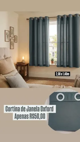Cortina de janela Oxford 2,00 x 1,40m