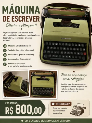 Máquina de escrever antiga
