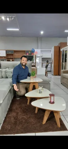 Conjunto de mesas de centro e canto 