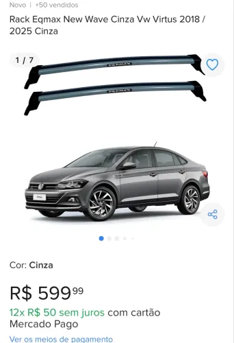 Rack Virtus Cinza - OPORTUNIDADE