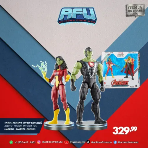 Mulher Aranha & Super Scrull Marvel Legends Two Pack Hasbro  