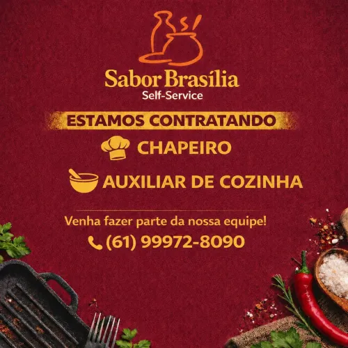 Vaga para auxiliar E chapeiro