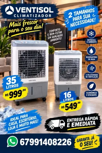 Climatizador na caixa