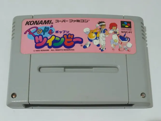 POP N TWINBEE 100% ORIGINAL SNES SUPER FAMICOM SUPER NINTENDO CARTUCHO TOP NOVINHO ZERADO