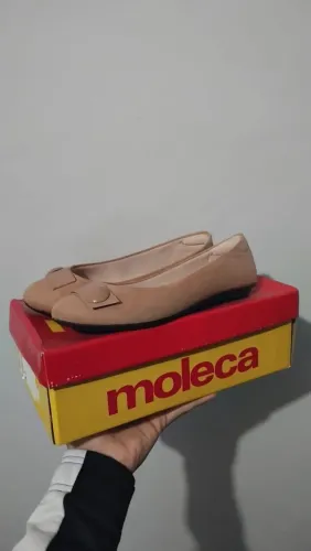 Sapatilha Bico Redondo de camurça Molec