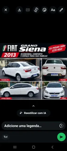 Fiat Grand Siena Tetrafuel 1.4 EVO F. Flex 8V 2013