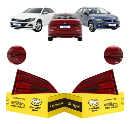 Par Sinaleira Tampa Malas Vw Virtus 2017 18 19 20 21 2022 Ambos Lados
