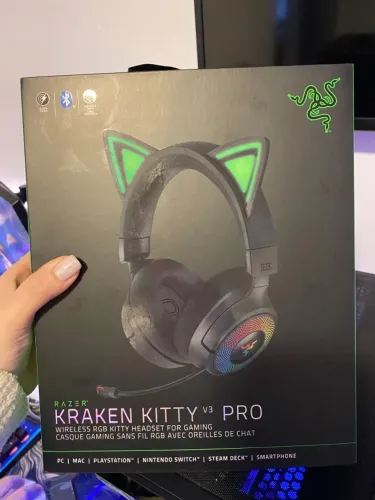 Headset Razer Kraken Kitty V3 Pro Preto
