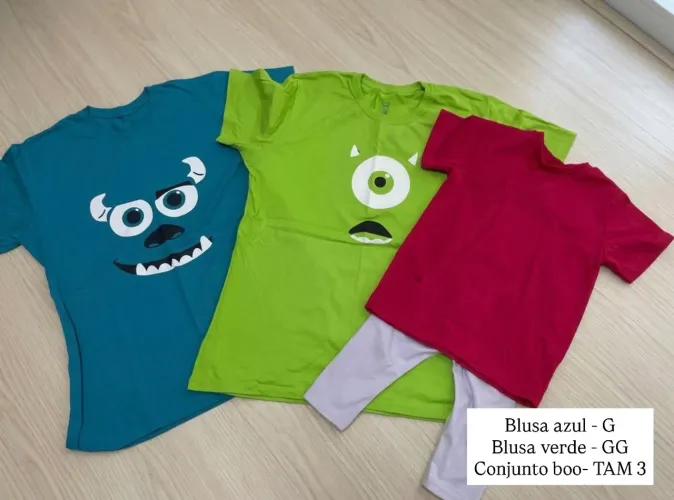 Kit pai, mãe e filha - monstros s.a 