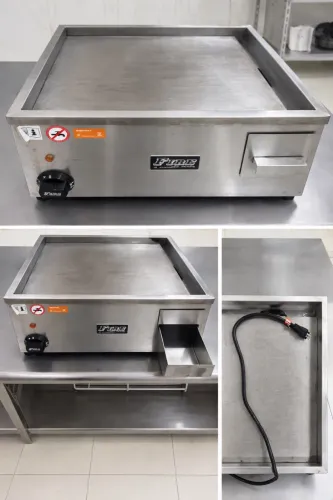 Chapa elétrica profissional de Bancada inox