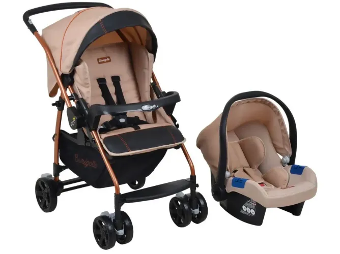 Carrinho de bebê + bebê conforto Burigotto completo e novo!