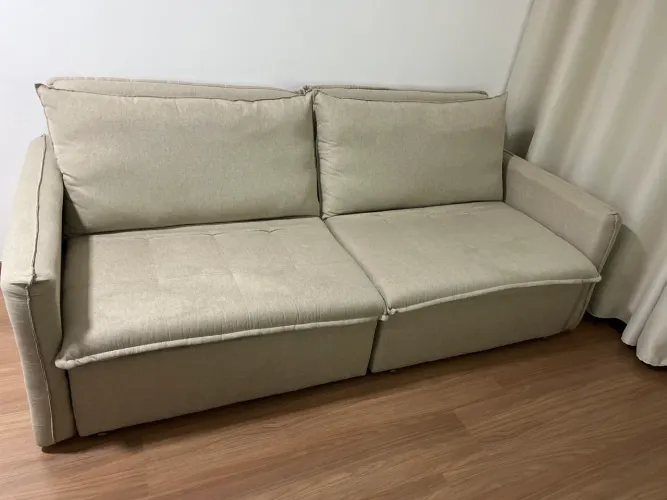 Sofá retrátil e sofá cama com almofadas - 2,20 x 1,10