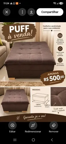 Puff confortável