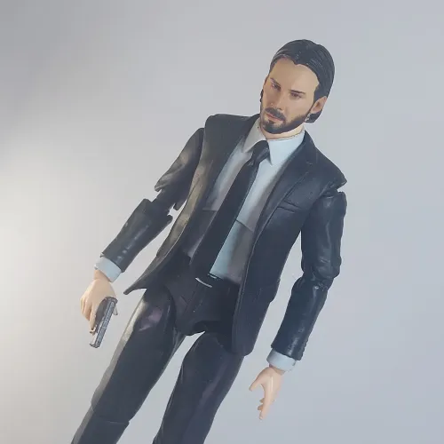 John Wick - Mafex (bootleg) + head custom Keanu + head Joker