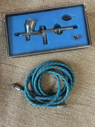 Caneta aerógrafo alumínio 0,2mm linhas finas Importway