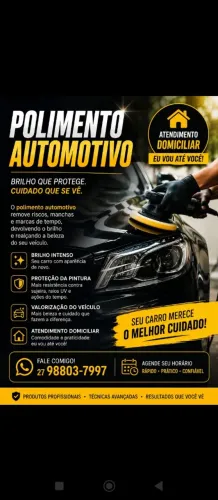 Polimento automotivo comercial com Antedimento domiciliar