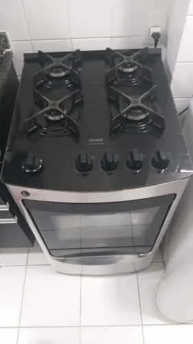 Ligue TEL *? FOGÃO INOX CONSUL FORNO LIMPA FACIL VIDRO TEMPERADO 