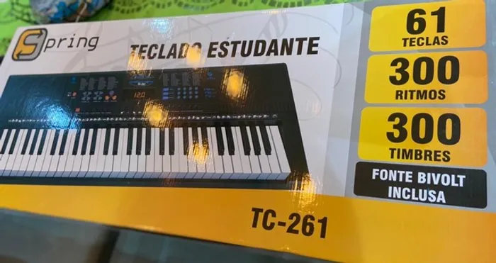Teclado Musical Estudante Spring 61 Teclas Tc 261