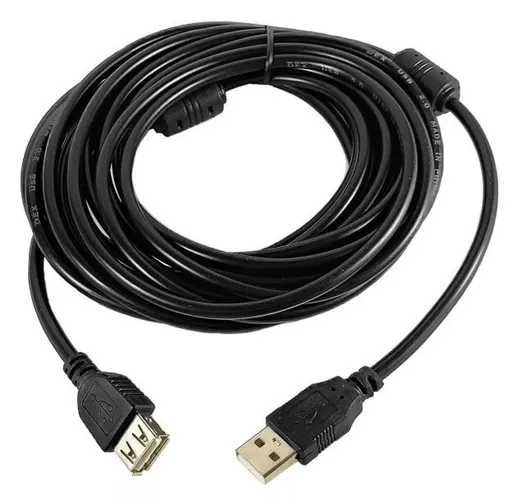 Cabo Extensão Usb 2.0 5 Metros Com Filtro 5m Extensão 1 Macho X 1 Femea Pc / Celular / Imp