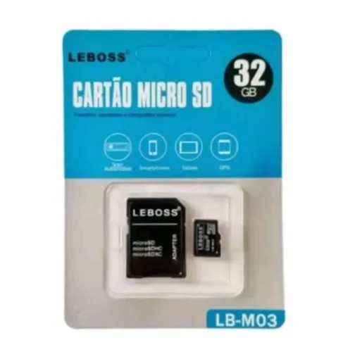 Cartão Micro SD 32GB LEBOSS - Novo