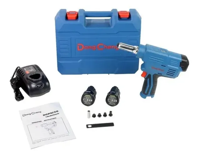 Rebitador A Bateria 12v Dongcheng 2 Baterias Dcpm50