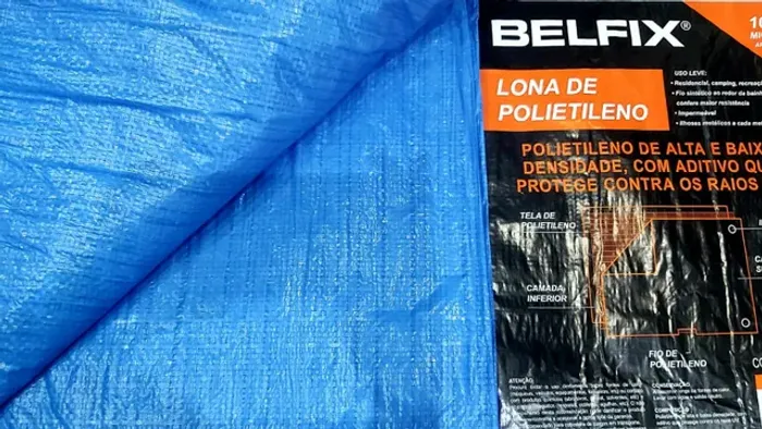 Lona De Polietileno Belfix 100 Micra C/ilhos 7x5m 68700
