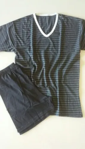 Pijama Malha Algodão Listrado M 