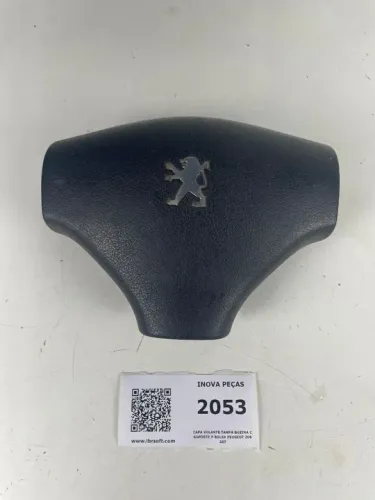 Capa Volante Tampa Buzina C Suporte P Bolsa Peugeot 206 207