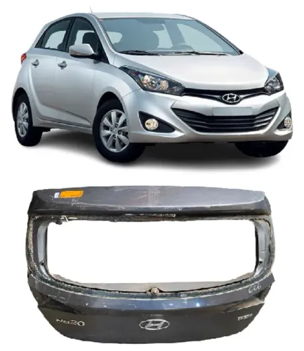 Tampa Traseira S/Furo Chave HB20 Hatch 2013 a 2019 Cinza
