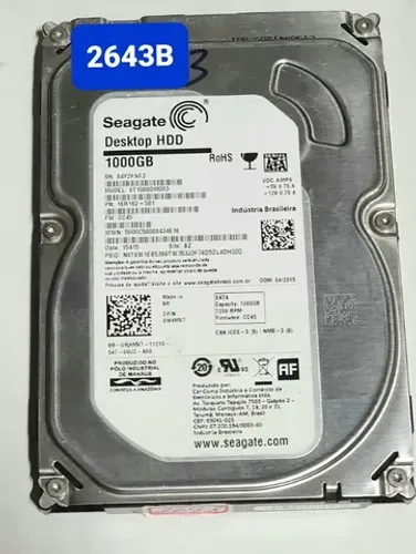 Placa Logica HD 1 Tb St1000dm003 - Fw. Cc45 - Cod. 2643b