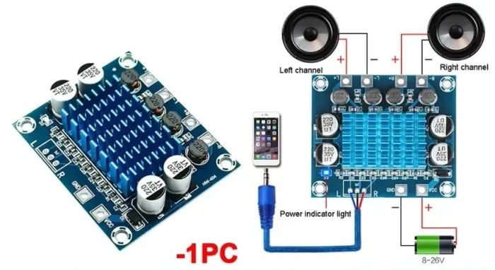 Placa Amplificadora 30W + 30W RMS
