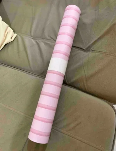 Papel de Parede Ripado Rosa 5metros x 30cm 