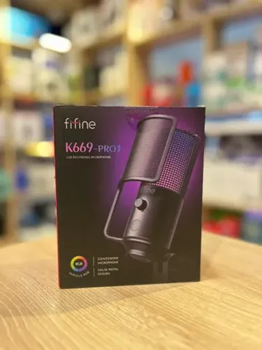 Microfone Fifine K669PRO3 RGB/MUTE/USB Preto - Loja Fisica - 6x sem juros
